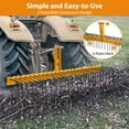 thumbnail image 4 of Yesurprise 60 Inch Pine Straw Rake 3 Point Hitch Landscape Rake Attaches to Cat 0 Cat 1 Dethatcher Rake for Tractor, 4 of 6