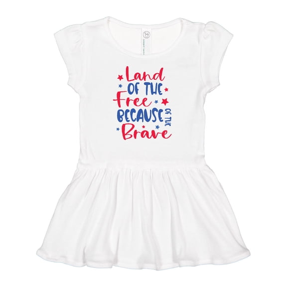 Inktastic Memorial Day Land of The Free Because of The Brave Girls Baby Dress