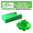 thumbnail image 5 of EcoQuality Reusable Eco-Friendly Green Grocery T-Shirt Shopping Bags, Non Woven Large, Durable, Recyclable, Foldable, Portable Shopping Tote Bags, USA MADE (25), 5 of 7