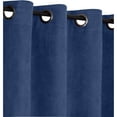 thumbnail image 2 of Safdie & Co. Wrinkle Free Curtain Faux Suede 84"L in Navy, 2 of 2