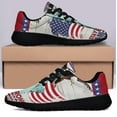 thumbnail image 3 of Independence Day Eagle Sttue of Liberty Sty Stong America Shoes Sneakers Black Size 3.5, 3 of 7