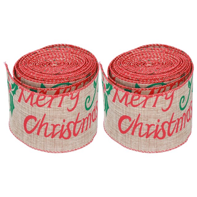 2 uds cinta navideña de 6cm/2,4 pulgadas de ancho patrones brillantes clásicos suministros de envoltorio DIY para decoración navideña