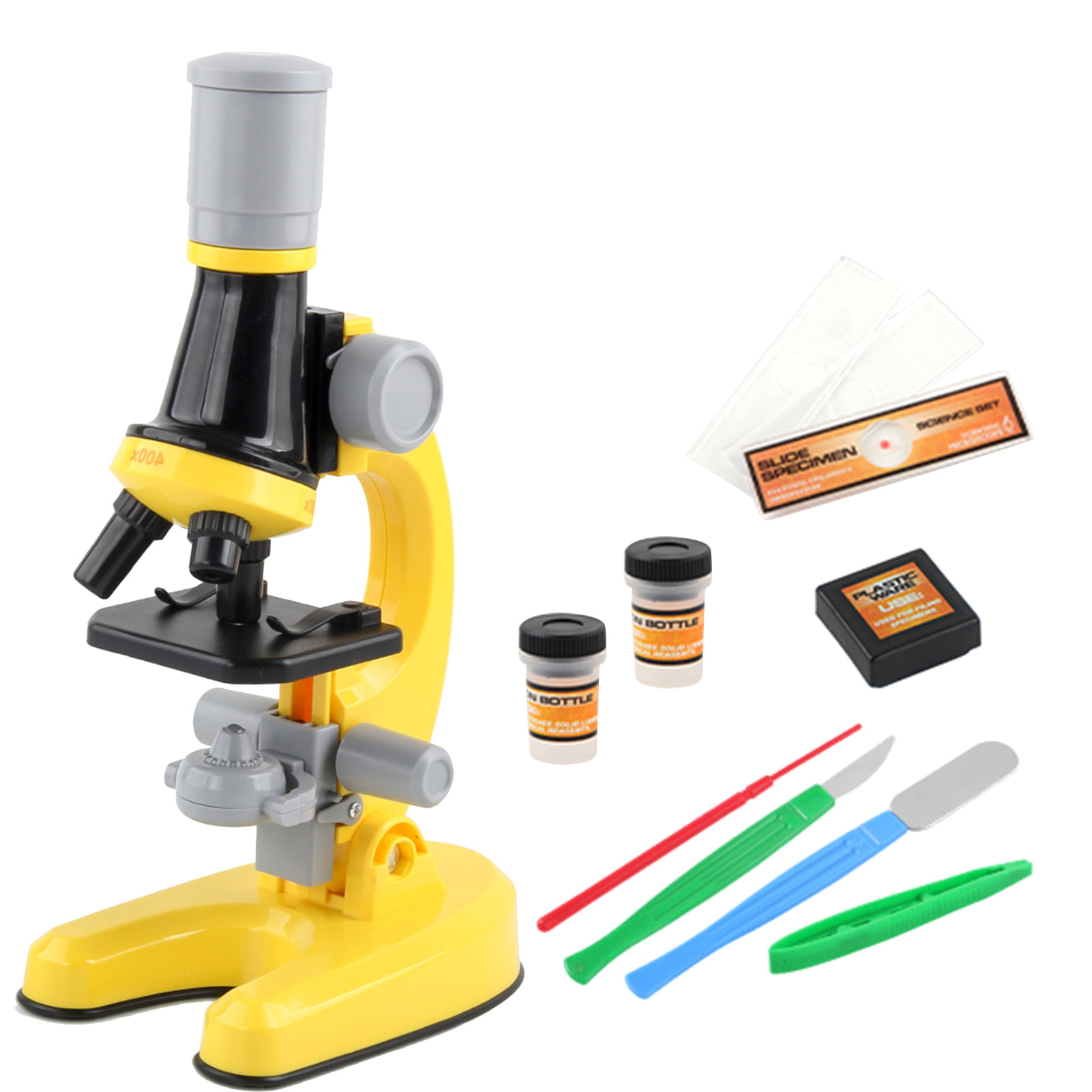 Besokuse Microscope for Kids，Upgraded Kids Microscope 100X/400X /1200X Science Experiment Toy. 