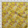 thumbnail image 3 of oneOone Cotton Flex Yellow Fabric Leaves Diy Clothing Quilting Fabric Print Fabric By Yard 40 Inch Wide, 3 of 4