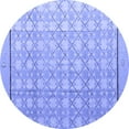 thumbnail image 1 of Ahgly Company Indoor Round Abstract Blue Modern Area Rugs, 6' Round, 1 of 4