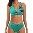 thumbnail image 1 of asdoklhq Plus Size Swimsuit for Women,Women's Printing Bikini Chest Pad Swimsuit Beachwear Set, 1 of 7
