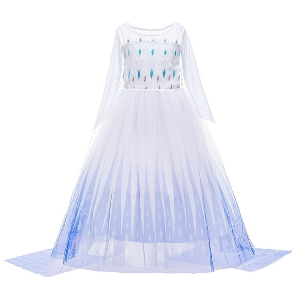 Disney Frozen 2 Costume pour filles princesse Elsa robe robe de