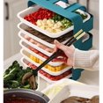 thumbnail image 2 of Kitchen Shelf 6-Layer Wall-Mounted Kitchen Drain Racks Multi-Layer Superimposed Vegetable Trays for Fruit, Vegetable and Nut Storage,White, 2 of 8