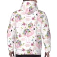 thumbnail image 7 of Uemuo Flamingo And Flowers Pattern Men's Hoodie - Casual Pullover Hoodie with Kangaroo Pocket, Stylish Hooded Sweatshirt for Everyday Wear-Medium, 7 of 7