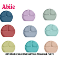 thumbnail image 5 of Octopod® Silicone Suction Triangle Plate for Babies and Toddlers – BPA-Free, Non-Slip Divided Plate for Baby-Led Weaning, Self-Feeding, and Mess-Free Mealtime (Terra Cotta), 5 of 5