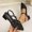 Black, variant on PiGOGI Women Pointed Toe Closed Toe Mesh Breathable Heel Comfortable Sandals Summer Casual Walking Shoes White