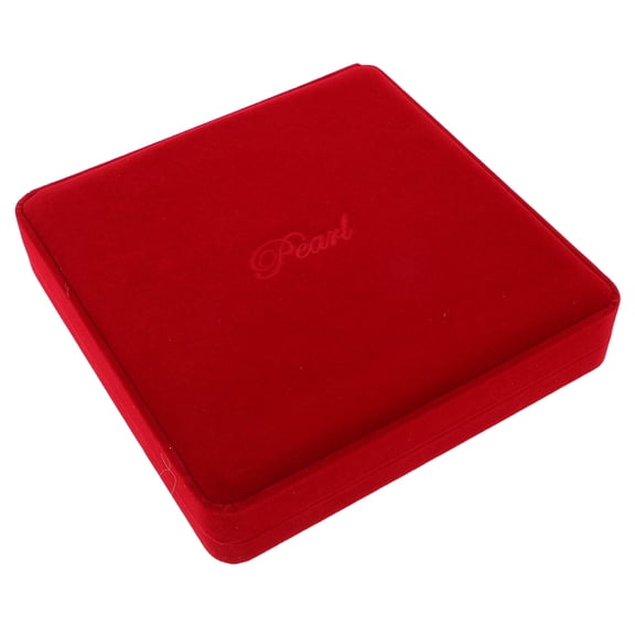 Homoyoyo Elegant Red Velvet Jewelry Organizer Box for Necklaces and Accessories Storage