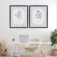 thumbnail image 2 of Stupell Industries French Country Blue Blooms & Stripes Black 2pc Floating Frame Art Set, 25 x 31 each, by Tava Studios, 2 of 7