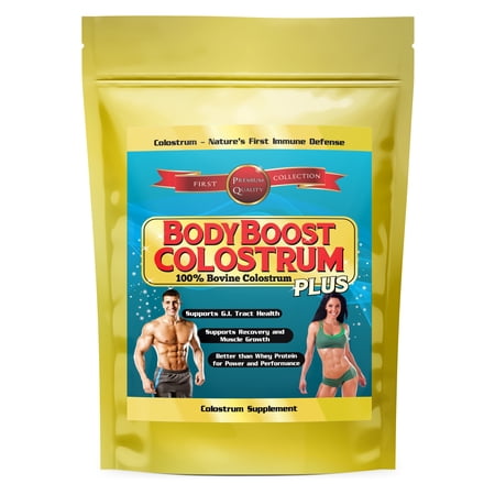 BodyBoost Whole Colostrum Powder Supplement (8oz) with Immunoglobulins for Gut Health, Immune Strength