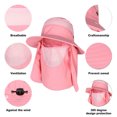 thumbnail image 4 of Men Women Outdoor Sports Quick Dry Fishing Flap Caps Wide Brim Sunshade Bucket Cap Sportswear, 4 of 7
