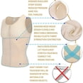 thumbnail image 5 of Para hombre adelgazante moldeador de cuerpo camisas de compresión de ginecomastia Control de barriga fajas cintura pecho Abs chaleco delgado corsé masculino, 5 of 5