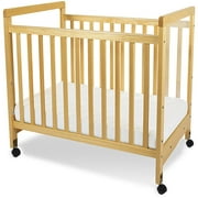 Foundations SafetyCraft Clearview Portable Mini Crib with Mattress, Natural