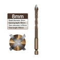thumbnail image 2 of DPTALR Cross Four Blade Drill Bit Ceramic Tile Hexagonal Handle Brick Wall Cement Ceramic Perforated Drill, 2 of 3