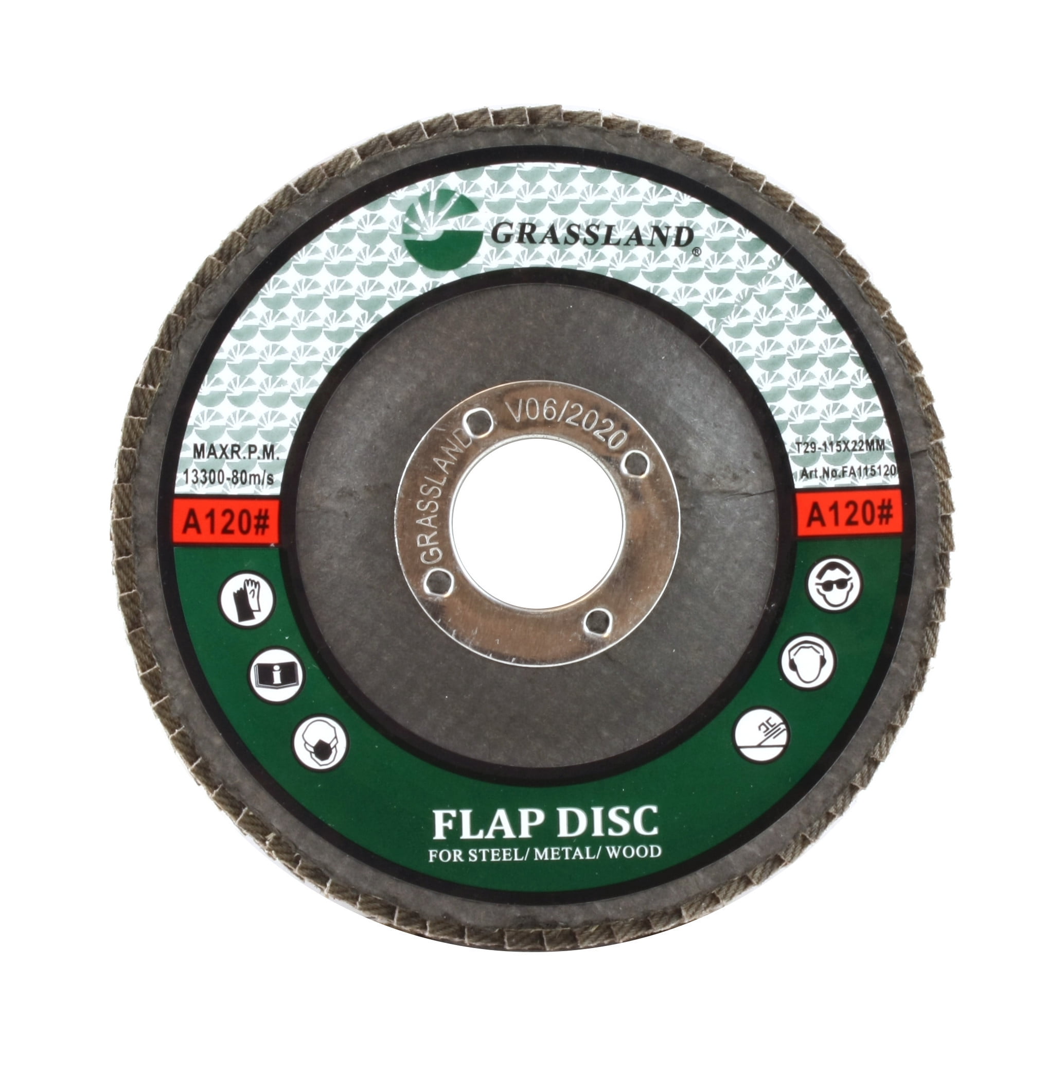 Sanding Disc, Aluminium Oxide Flap Disc, Grinding Wheel 41/2" x 7/8