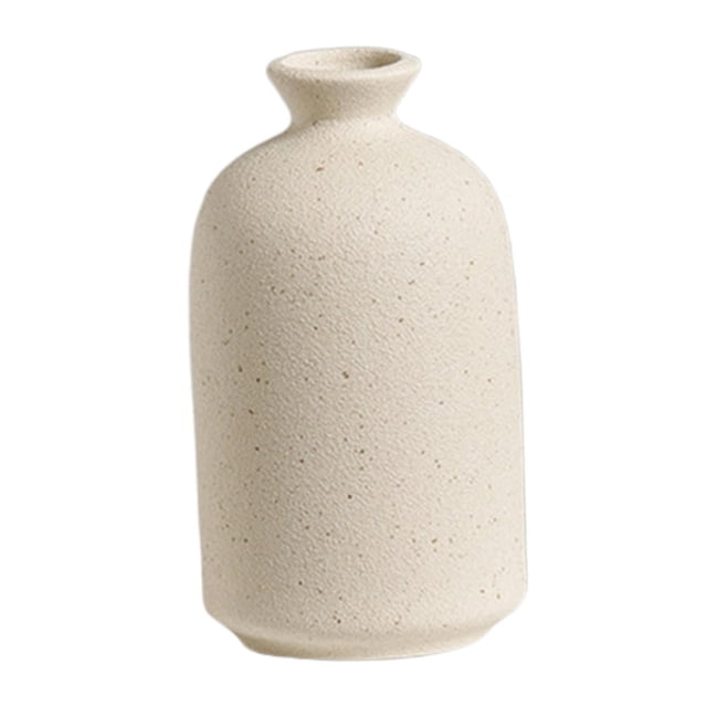 Jarrón moderno de cerámica, maceta artesanal para arreglos florales, ideal para exteriores. E