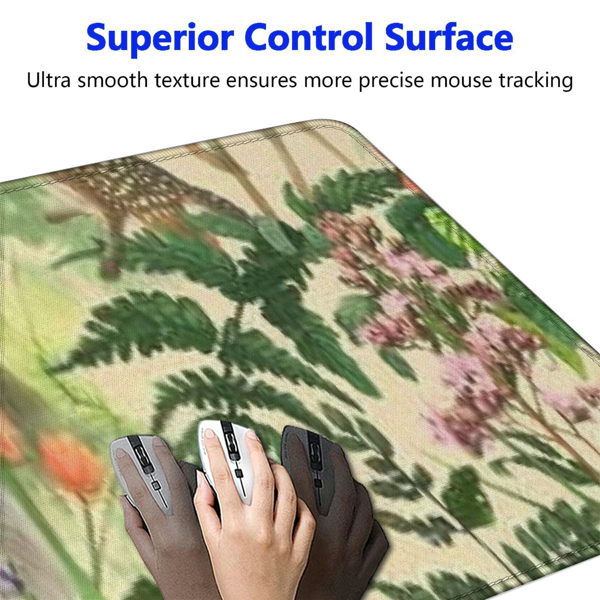 Heduofu Watercolor Forest Animals Desk Mat for Desktop Fox Plants Birds Waterproof Desk Pad for Keyboard Mouse Pads Long Desk Table Portector Desk Writing Mat for Office and Home 31.5x11.8 in