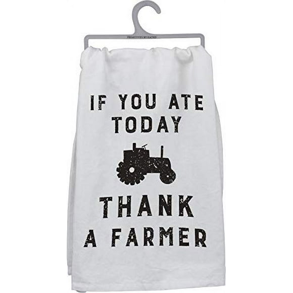 Primitives by Kathy Farmhouse Dish Towel, 28 x 28-Inches, If You Ate Today