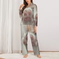 thumbnail image 2 of Daiia Raindrop Kitten Paw for Women's Long-Sleeved Pajama Set – Soft & Comfortable Sleepwear Button-Up Pajamas Cozy Lounge Wear-X-Large, 2 of 7
