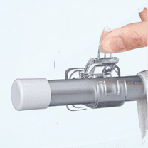 No Drill Curtain Rod Brackets,Self Curtain Rod Holder Hooks Nail-free Adjustable Clamp Hooks Wall Curtain Fixed Clip Hanging Rack Hook Wall Brackets 1-2cm Diameter Curtain Rod Pole