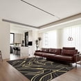 thumbnail image 2 of Retro Kids Rugs, Luxury Brown Gold Geometric Area Rug For Living Room, Fade Resistant Machine Washable Non-Slip Carpets For Bedroom Living Room Entrance Nursery, 2 of 7