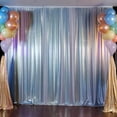 thumbnail image 2 of Efavormart 2 Pack Silver Sequin Photo Backdrop Curtains with Rod Pockets, Seamless Glitter Mesh Photo Background Drapery Panels - 8ftx2ft, 2 of 5