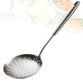 thumbnail image 2 of Cuchara para olla caliente, colador de acero inoxidable, cuchara para sopa, cucharón para servir, colador grande para fideos, albóndigas (plateado), 2 of 5