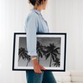 thumbnail image 4 of Hawaiian Palms - Hawaii Photography Black and White Palm Tree Tropical Minimalist Beach Nature Coastal Black Framed Wall Art Print 5 x 7 inches, 4 of 8
