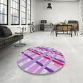 thumbnail image 4 of Ahgly Company Machine Washable Indoor Rectangle Transitional Blush Pink Area Rugs, 8' x 12', 4 of 7