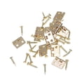 thumbnail image 1 of 24pcs 1/12 Mini House Miniature Furniture Cabinet Closet Mini Hinges with 96pcs Screws (Golden), 1 of 2