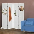 thumbnail image 7 of Bonnlo 4 Panel Pegboard Freestanding, 5 FT Portable Display for Craft Show Jewelry, Wooden Folding Room Divider, 7 of 7