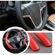thumbnail image 4 of fundas antideslizantes para volante de coche (patrón de fibra de carbono rojo), repuesto de fibra de carbono, protector para la mayoría de los coches., 4 of 5