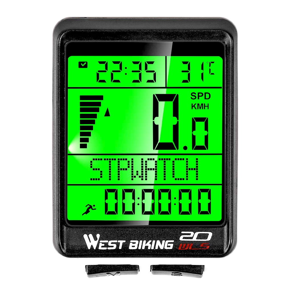 Wireless Bike Computer 5 Language Bicycle Odometer Stopwatch Speedometer V9R7 