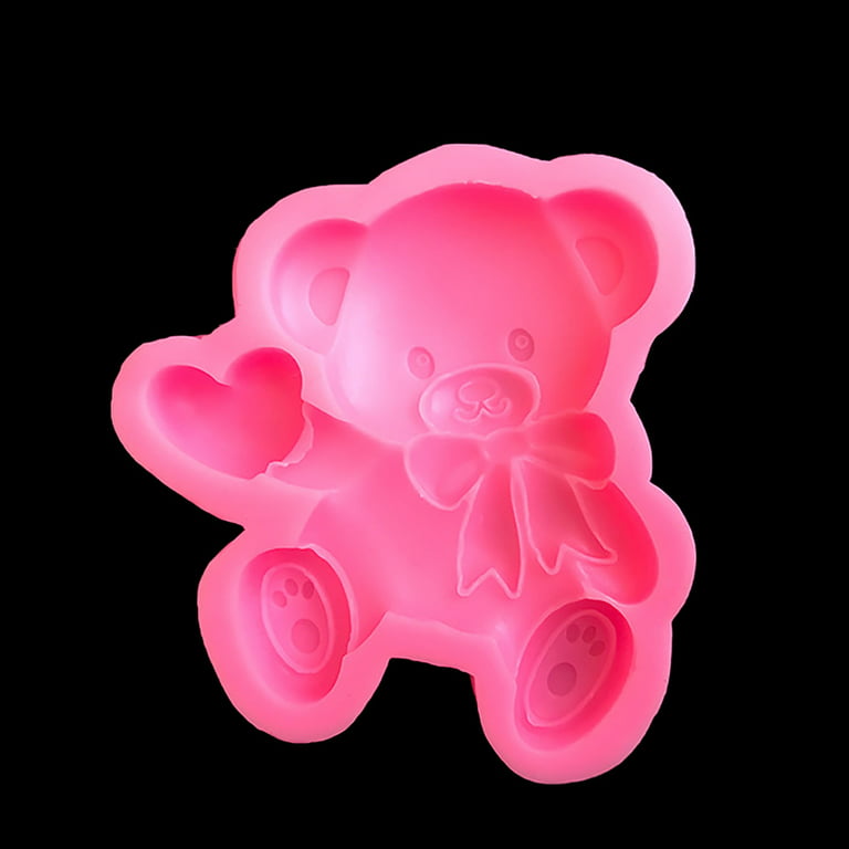 1Pc Cute Silicone Mold Footprint Bear Shape Non-toxic Soap Mould Fondant  Molds Baby Shower Party Supplies Cake Decorating Tools