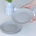 thumbnail image 5 of LaGlint 8.5 inch Salad Plate Set of 6, Lightweight Opal Glass Round Gray Plates for Dessert Kitchen, Dishwasher and Microwave Safe, 5 of 6