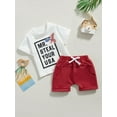 thumbnail image 3 of Toddler Baby Boy 4th of July Outfit 6M 12M 18M 2T 3T Mr Steal Your USA Short Sleeve T Shirt Tops Shorts Set Summer Clothes, 3 of 8
