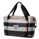 thumbnail image 3 of Bolsa de lona a cuadros, ligera, plegable, deportiva, para gimnasio, para nadar, senderismo (negro) JShteea Para Estrenar, 3 of 9