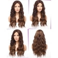 thumbnail image 2 of Long Brown Wigs for Women,Synthetic Wavy Hair Wig for Daily, 2 of 11