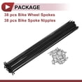 thumbnail image 5 of 38 Set 13G Bicycle Spokes 280mm Bike Wheel Spokes Carbon Steel Black, 5 of 7