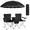 black, variant on 2-person Camping Chair With Canopy, Folding Camp Chairs With Cup Holder, Cooler & Carry Bag, Table, 2 Person Portable Beach Chair, Detachable Canopy For Picnic Fishing, Outdoor Barbecue, Courtyard