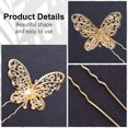 thumbnail image 3 of 16Pcs Wedding Hair Pins, Bride Butterfly Rhinestone Pearl Hair Clips, U Shaped Sliver Gold Bridal Hair Accessories, Hair Barrettes for Bridesmaid Party Prom Women Girls, 3 of 7
