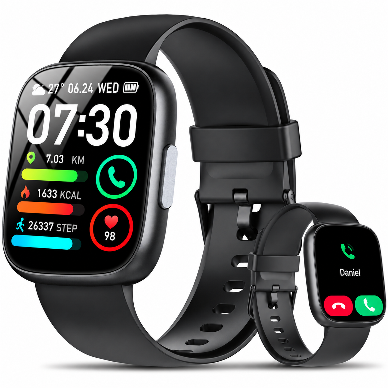 Smart Watch with Call Answer, 1.95" HD Touchscreen, 110+ Sports