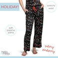 thumbnail image 3 of Hello Mello Holiday Pajama Pants Soft Lounge Drawstring Bottoms, Very Merry (Women's), 3 of 9