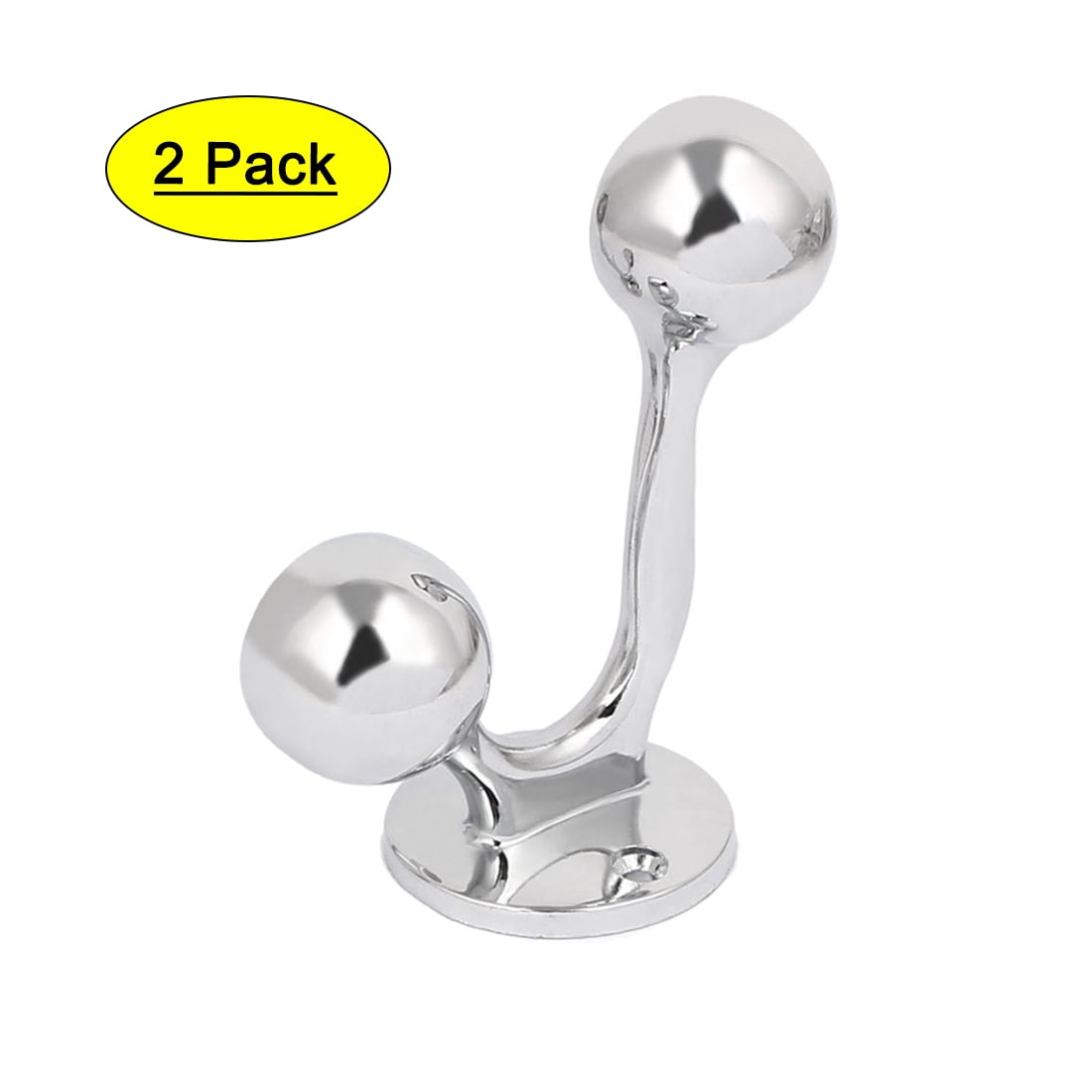 Unique Bargains 25mm Dia Ceiling Wall Mount Double Towel Bar Rack