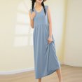 thumbnail image 7 of HomeGardon Nightgowns for Women,Women's Sleepwear,Women's Round Neck Solid Color with Chest Cushion Loose and Comfortable Plus Size Home Skirt,M-XXL, 7 of 7