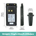 thumbnail image 5 of 7.4V 2000mAh 1A32KG-7 1A20KG-7 OEM Battery for Wouxun KG-UV9D(Plus) KG-D901 Two Way Radios Li-ion Battery with Belt Clip, 5 of 10